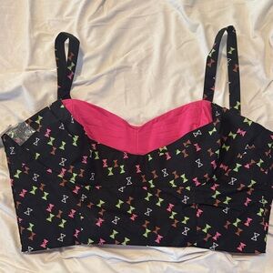 Trashy Diva Lena Blouse Hourglass Patterned Crop Top